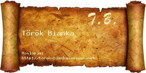 Török Bianka névjegykártya
