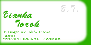 bianka torok business card